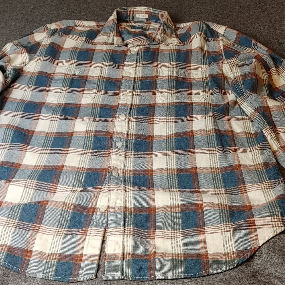 Wallace & Barnes Shirt Mens XXLT Button Up Check Cotton Flannel